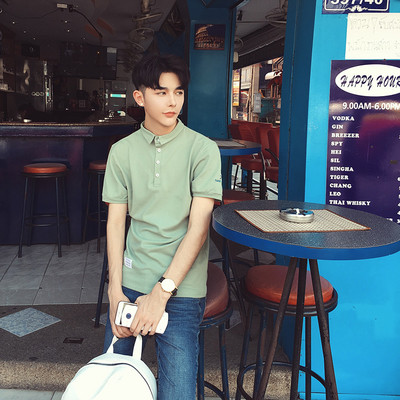 Спортна-елегантна мъжка тениска с копчета в три цвята