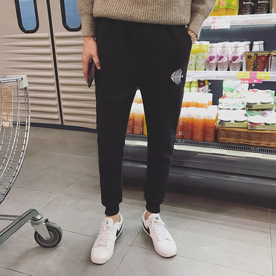 Καθημερινά σπορ παντελόνι ανδρών με κέντημα - ψάρια οστά