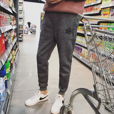 Καθημερινά σπορ παντελόνι ανδρών με κέντημα - ψάρια οστά