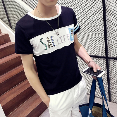 Нов модел памучна мъжка тениска с О-образна яка