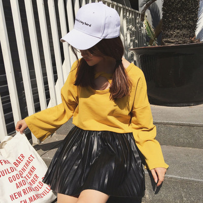 Пролетна блуза с широки ръкави нов модел в бял или жълт цвят