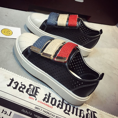 Γυναικεία casual αθλητικά παπούτσια με ψηλές σόλες με βελκρό