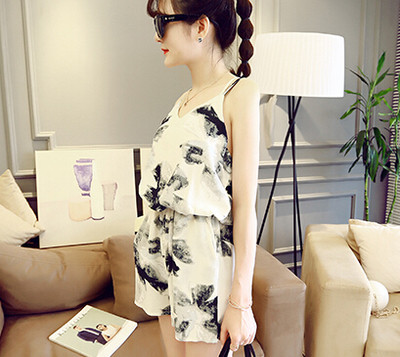 Свеж пролетен дамски къс гащеризон в 2 цвята