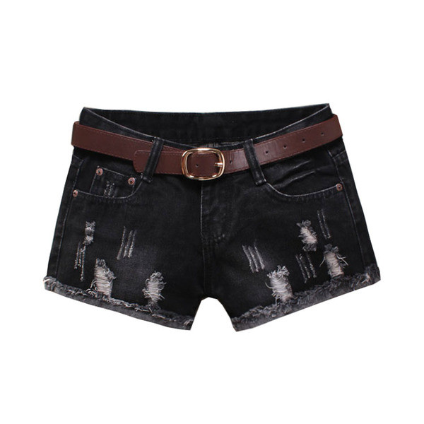 σορτς περικοπή των γυναικών σε μαύρο χρώμα