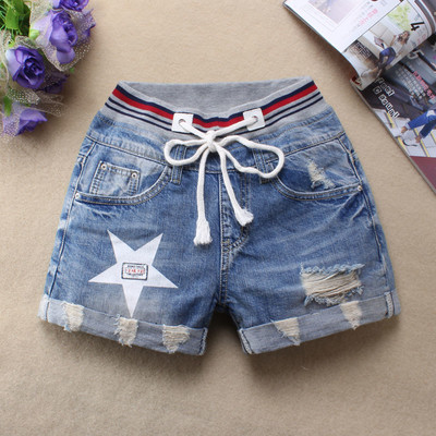 Стилни дамски къси панталони - с ластик, подвити