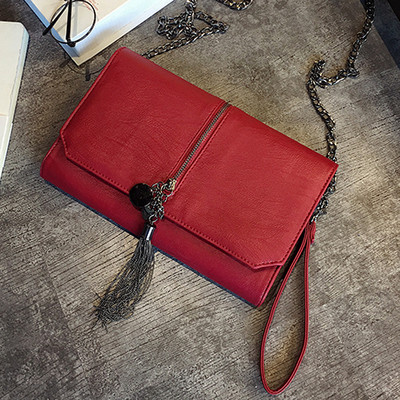 Много стилна дамска  кожена чанта през рамо