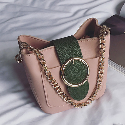 Καθημερινά κυρία πολύχρωμη τσάντα με κλείδωμα κούμπωμα και μακριά λαβή