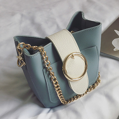 Καθημερινά κυρία πολύχρωμη τσάντα με κλείδωμα κούμπωμα και μακριά λαβή