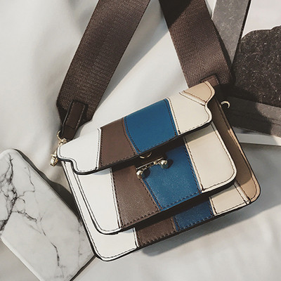 Καθημερινά κυρία πολύχρωμη τσάντα με λαβή για μεταφορά στο χέρι και το χρέος πάνω από τον ώμο