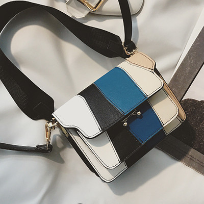 Καθημερινά κυρία πολύχρωμη τσάντα με λαβή για μεταφορά στο χέρι και το χρέος πάνω από τον ώμο