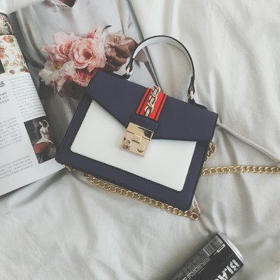 Καθημερινή τσάντα με ιμάντα ώμου χρυσό και χρυσό πόρπη σε τέσσερα διαφορετικά χρώματα