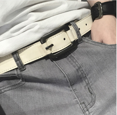 Тънки кожени мъжки колани в три цвята