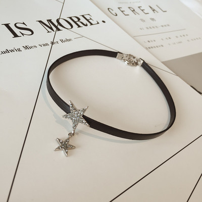 Εκπληκτική γυναικεία αλυσίδα με ασημένια αστέρια