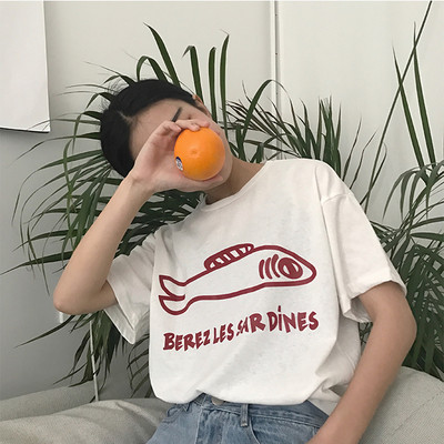 Μπλούζες με κοντό μανίκι και απλικέ σε δύο χρώματα