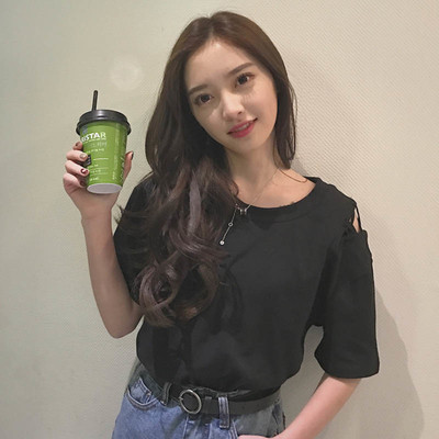 Μοναδική μπλούζα με μακριά μανίκια και γραβάτες ώμο