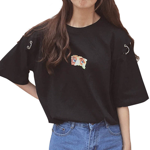 Καθαρίστε κυρία ευρύ πουκάμισο δαχτυλίδια μανίκια σύσφιξης