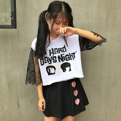 κυρίες μπλούζα με πολύ όμορφο μακρύ μανίκι δαντέλα σε δύο χρώματα