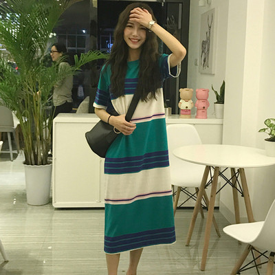 Πολύ ενδιαφέρον καθημερινή κυρίες πολύχρωμο φόρεμα