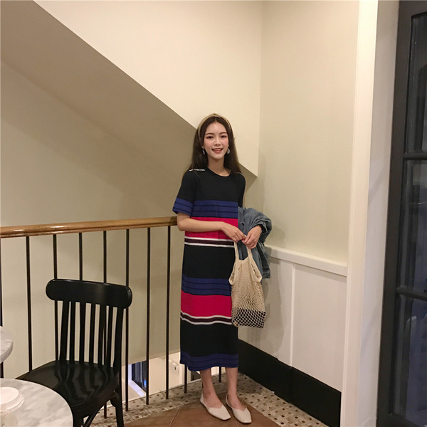 Πολύ ενδιαφέρον καθημερινή κυρίες πολύχρωμο φόρεμα