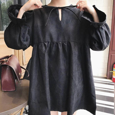 Ευρεία κυρίες πουκάμισο-σαν τουνίκ σε τρία χρώματα