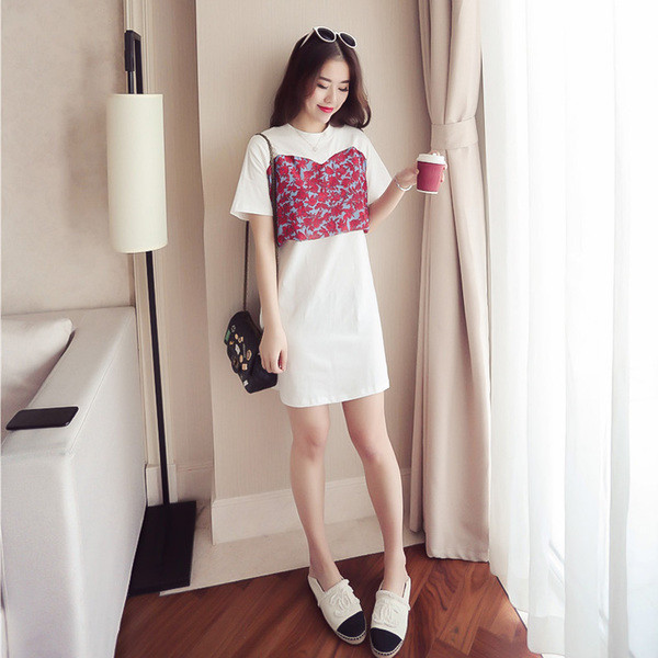 Μεγάλη καθημερινή χιτώνα τύπου πουκάμισο σε δύο διαφορετικά χρώματα με μοτίβο μοτίβα