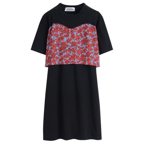 Μεγάλη καθημερινή χιτώνα τύπου πουκάμισο σε δύο διαφορετικά χρώματα με μοτίβο μοτίβα