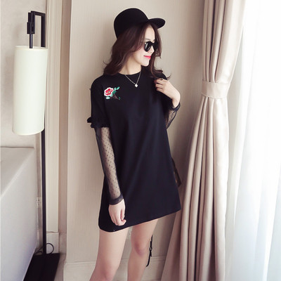 Μεγάλη κυρίες μπλούζα με δαντέλα μακρύ μανίκι πουκάμισο τύπου