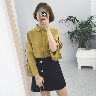 Κομψό κυρίες σακάκι με μανίκια σχισμή και συνδέσεις - 3 χρώματα