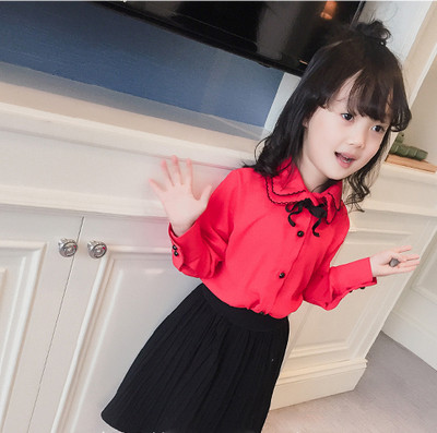 Изключително стилна и много нежна ризка за момиченце с дълъг ръкав