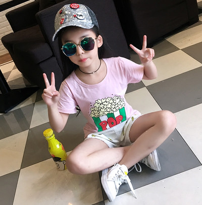 Ежедневна блузка с къс ръкав в три цвята и надпис