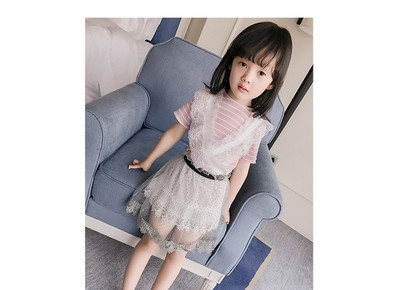 Lace φούστα για τα κορίτσια με πέπλο σε γκρι και μαύρο έκδοση