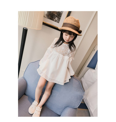 Άνοιξη και το καλοκαίρι μοναδικές κυρίες φόρεμα με μακριά μανίκια με δαντέλα