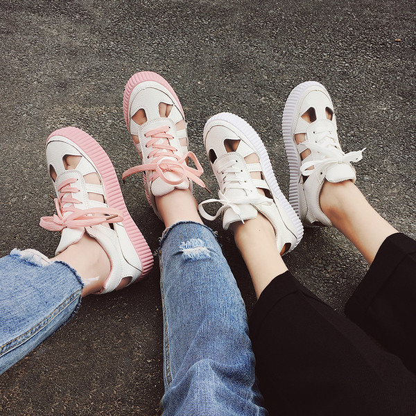 Страхотни дишащи дамски обувки в два цвята подходящи за горещите летни дни