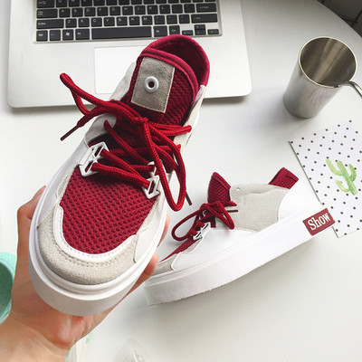 Βελούδινα αναπνευστικά παπούτσια με ψηλά πέλματα