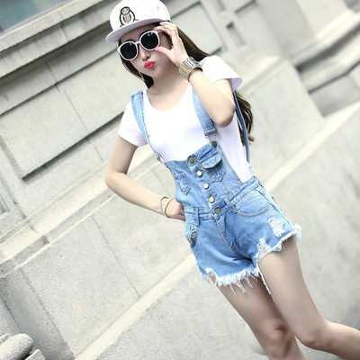 Ежедневен дънков дамски гащеризон в два цвята