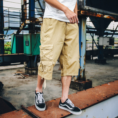 Удобни широки памучни шорти за мъже