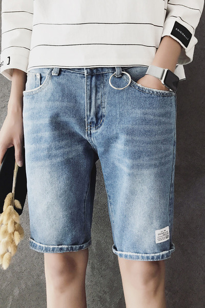 Къси спортно-елегантни мъжки дънкови панталони