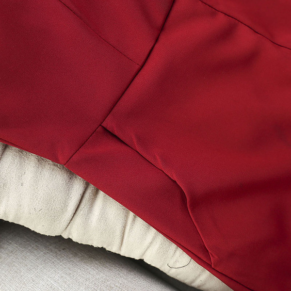 Дамски широк гащеризон с 3/4 ръкав - червен цвят