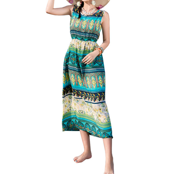 Дамски бохемски летни рокли в два флорални топ модела