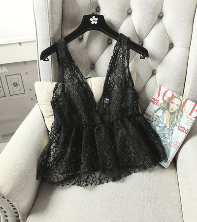 Οι γυναίκες της μόδας πουκάμισο από δαντέλα με βυθίζουν λαιμόκοψη σε διάφορα χρώματα