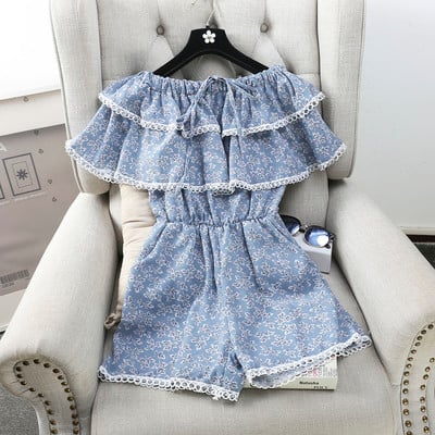 Οι γυναίκες φρέσκα αμάνικο jumpsuit και floral