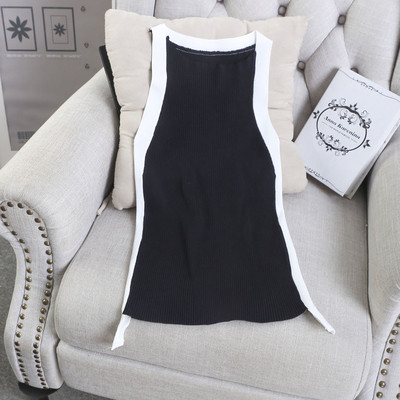 Дълъг дамски потник - рипс, в няколко цвята с О-образна яка