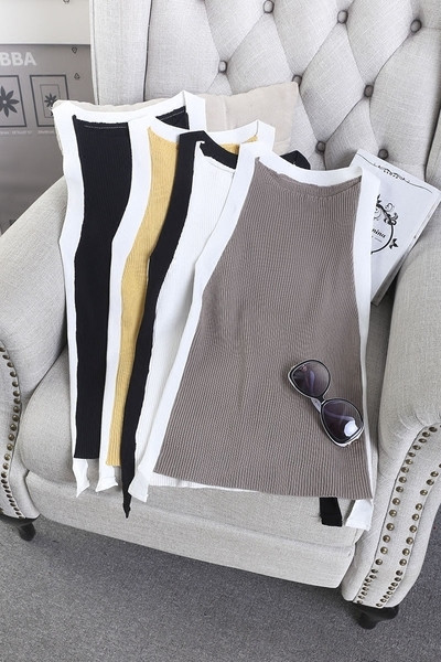 Дълъг дамски потник - рипс, в няколко цвята с О-образна яка