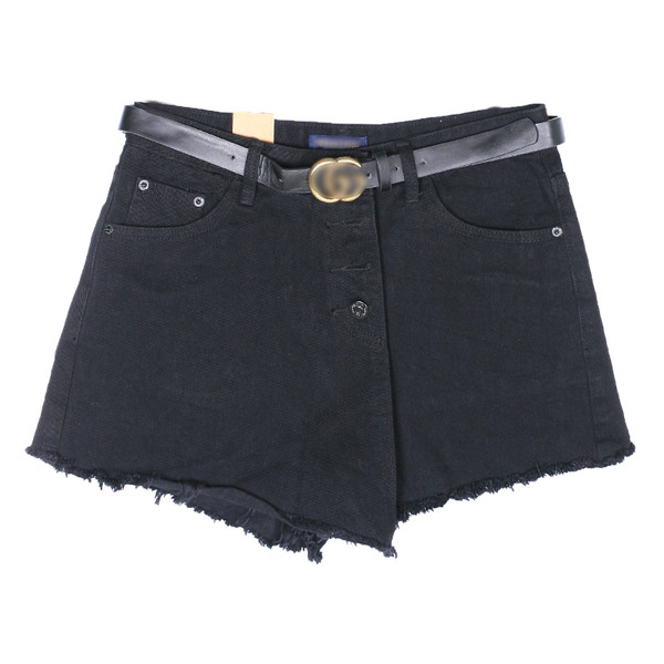 Σύντομη κυρίες παντελόνι, φούστα μαύρο υψηλή μέση