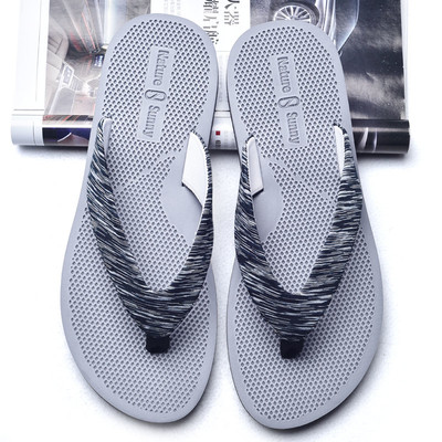 Мъжки чехли за ежедневие през пръст в син, сив и черен цвят