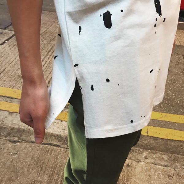 Стилна мъжка тениска с широки къси ръкави