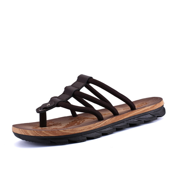 Мъжки чехли през пръст с 3 каишки в няколко цвята