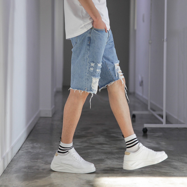 σύντομο τζιν Άνετα κατακερματισμένη ανδρών