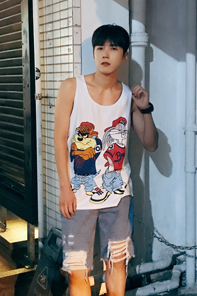 Летен мъжки потник с анимирани герои