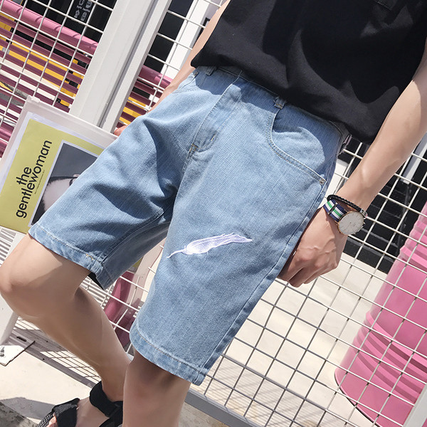 Удобни ежедневни мъжки къси дънкови панталони